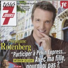 Télé 7 Jours, en kiosques lundi 22 avril 2013