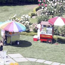 Exclusif - Jessica Simpson enceinte organisant une fête d'anniversaire pour sa fille Maxwell Drew Johnson qui a eu 1 an le 1er mai, le 28 avril 2013 dans sa propriété de Hidden Hills.