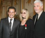 Barbra Streisand, son mari et Nicolas Sarkozy