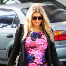 Fergie, enceinte dans les rues de Santa Monica à Los Angeles, le 9 mai 2013.