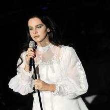 Lana Del Rey en concert à l'Olympia à Paris le 28 avril 2013.