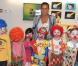 La princesse Stéphanie de Monaco à l'école du Parc, à Monaco le 15 mai 2013, pour découvrir les créations des élèves à l'occasion de la manifestation " Rencontre autour des Arts... et du Cirque ".
