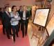 La princesse Stéphanie de Monaco en visite à l'école du Parc, à Monaco le 15 mai 2013, pour découvrir les créations des élèves à l'occasion de la manifestation " Rencontre autour des Arts... et du Cirque ".