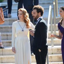 Jessica Chastain et son boyfriend Gian Luca Passi quittent l'hôtel Cap-Eden-Roc à Antibes, le 21 mai 2013.