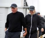 Chris Evert et Greg Norman à l'Open britannique de golf le 17 juillet 2008