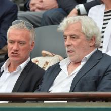 Didier Deschamps et Jacques Weber à Roland-Garros le 1er juin 2013.