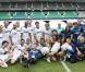Laurence Ferrari, Eric Judor, Vincent Desagnat, Philippe Lellouche, Raphael Mezrahi, Arnaud Tsamere, Cyril Hanouna, Brahim Asloum, Fred Testot, Titoff, Francois-Xavier Demaison, Marc Lavoine, Roschdy Zem, Jean-Claude Darmon, Robert Pirès, Luis Fernandez, Vahina Giocante, Michael Youn, Franck Dubosc, Ary Abittan, Arnaud Mimran, Bruno Putzulu - Exclusif – Match de football au profit de l'association Plus Fort La Vie, au Stade de France à Saint-Denis le 1er juin 2013.