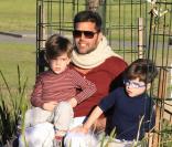 Ricky Martin et ses jumeaux Matteo et Valentino à Sydney, le 18 mai 2013.