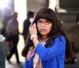 America Ferrera sur le tournage d' Ugly Betty