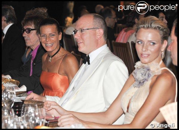 Stéphanie de Monaco, Albert II de Monaco et Charlene Wittstock