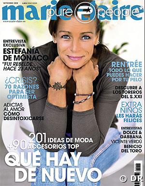 Stéphanie de Monaco en couverture de Marie-Claire Espagne