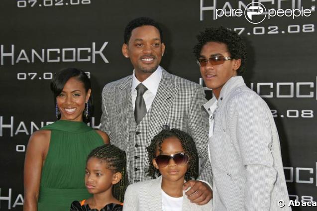 Will Smith avec sa femme Jada et ses enfants Trey, Willow et Jaden