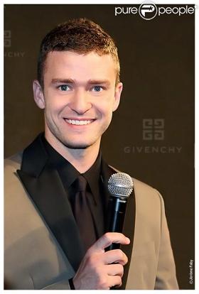 Justin Timberlake lors de la soirée de présentation du parfum Play de Givenchy