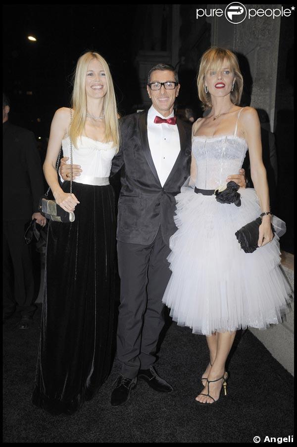 Claudia Schiffer, Stefano Gabbana et Eva Herzigova