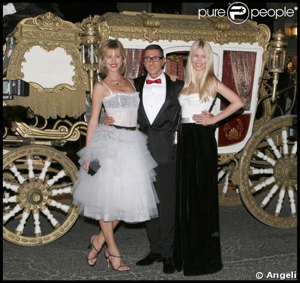 Eva Herzigova, Stefano Gabbana et Claudia Schiffer