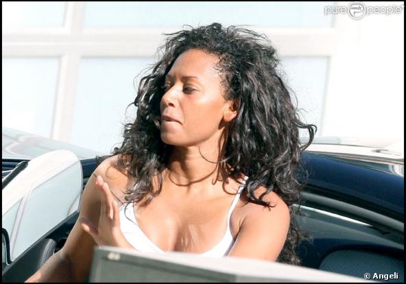 Mel B. à la sortie de son cours de gym à West Hollywood