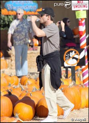 Christian Slater à la pêche aux citrouilles