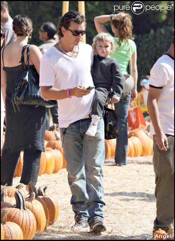 Gavin Rossdale et son fils au Mr Bones Pumpkin Patch