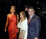 Rania de Jordanie, le roi Abdullah II et leur fille Iman