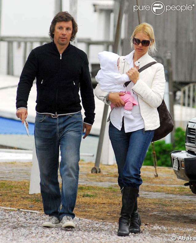 Valeria Mazza et Alejandro Gravier et leur petite fille Taina