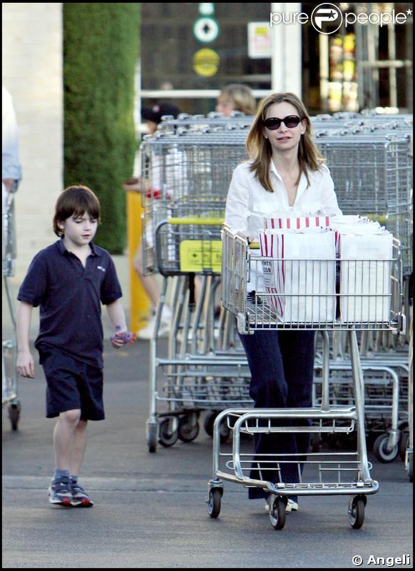 Calista Flockheart et son fils