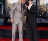 Will Smith et Tom Cruise sur Hollywood Boulevard le 10/12/2007