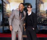 Will Smith et Tom Cruise sur Hollywood Boulevard le 10/12/2007