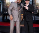 Will Smith et Tom Cruise sur Hollywood Boulevard le 10/12/2007