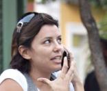 Eva Longoria à Puerto Rico, le 28/11/08, juste morte de rire !
