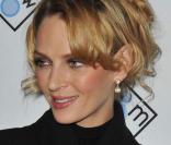Uma Thurman au gala The room to grow, NY le 2/12/08