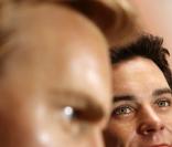 Les statues de cire de Gary Barlow et de Robbie Williams au musée Madame Tussauds
