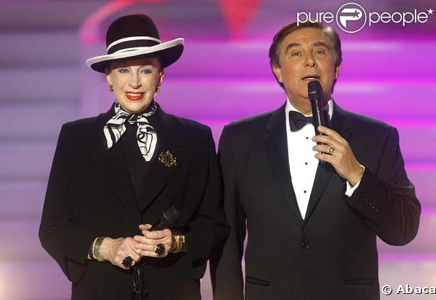 Geneviève de Fontenay et jean-Pierre Foucault