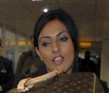 Noami Campbell à l'aéorport de Heathrow.