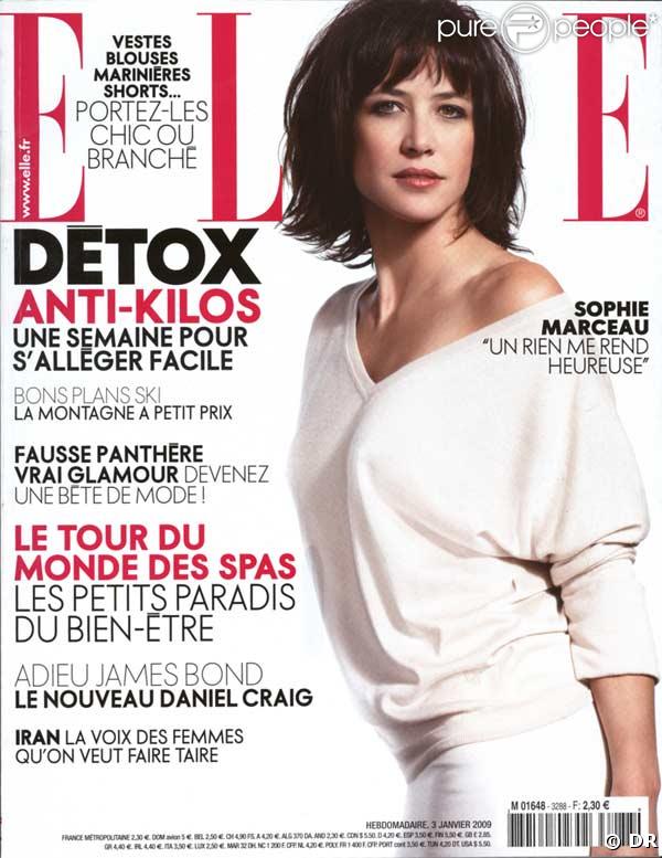 Sophie Marceau pose pour Elle