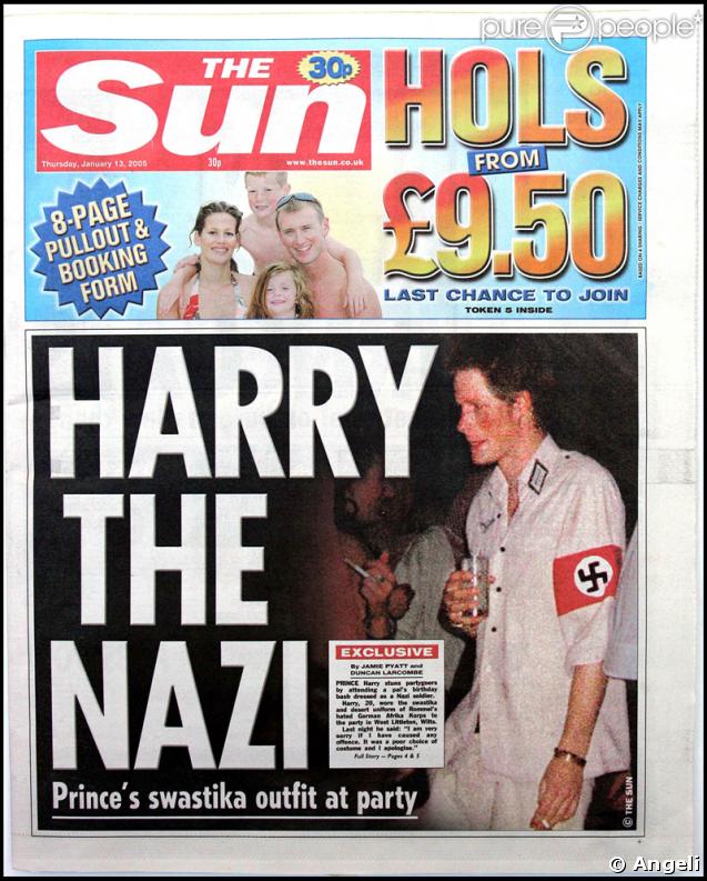 Le prince Harry photographié avec son brassard nazi il y a quatre ans 