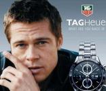 Brad Pitt pose pour la campagne publicitaire de Tag Heuer