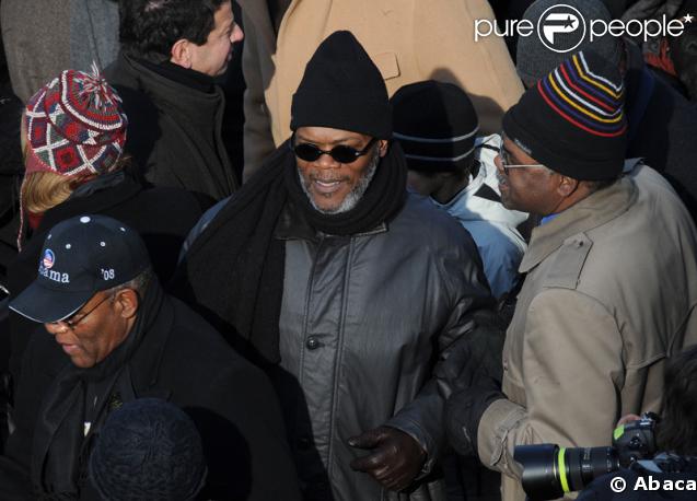 Samuel L. Jackson a affronté le froid pour l'investiture de Barack Obama