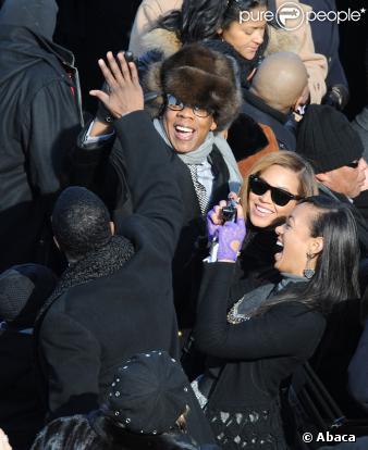 Jay-Z, Beyoncé, Solange et P. Diddy ont affronté le froid pour l'investiture de Barack Obama
