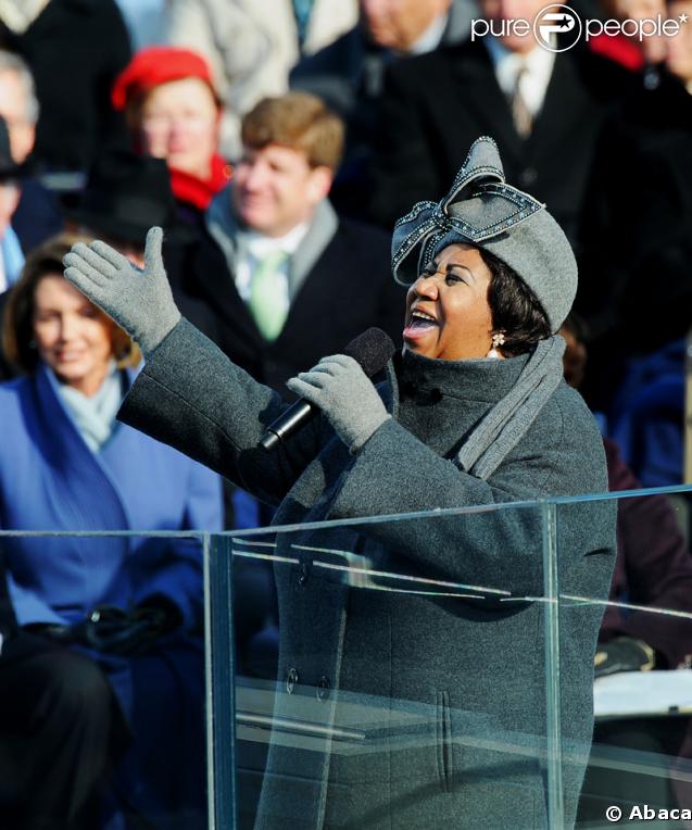 Aretha Franklin a chanté dans le froid pour l'investiture de Barack Obama