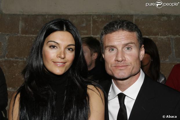 Karen Minier et David Coulthard au défilé homme Hugo Boss, le 22/01/09