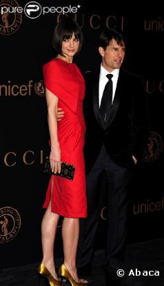Bigrement élégants, Katie et Tom ont illuminé le gala de charité signé Gucci pour l'Unicef  (6 février 2008)