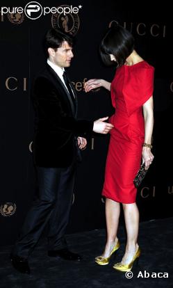 Tom Cruise et Katie Holmes inséparables. Ici au gala de charité de Gucci en février 2008.