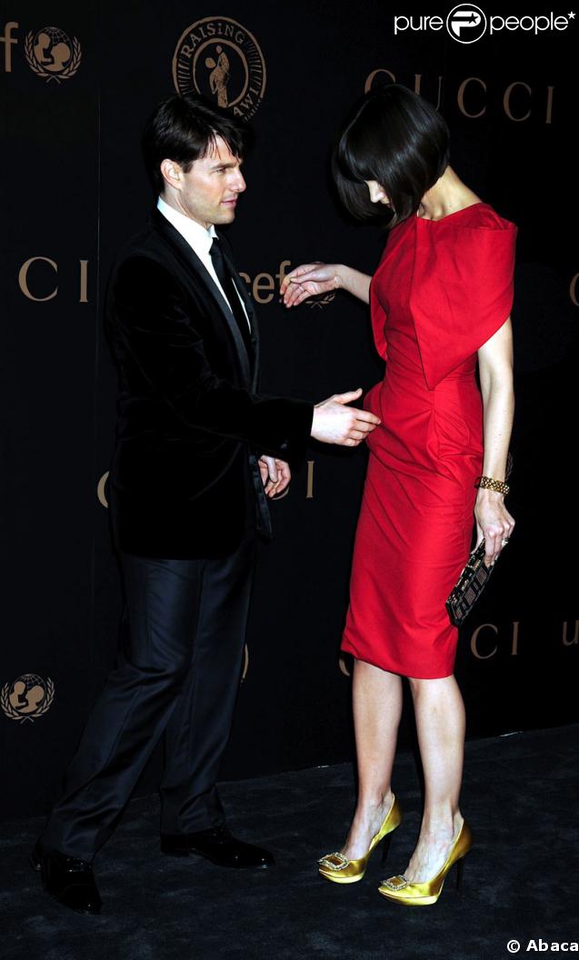 Tom Cruise et Katie Holmes inséparables. Ici au gala de charité de Gucci en février 2008. 