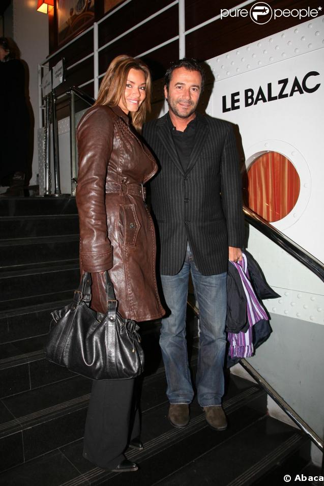 Ingrid Chauvin au défilé Franck Sorbier hier à Paris avec Bernard Montiel 