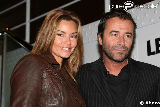 Ingrid Chauvin au défilé Franck Sorbier hier à Paris avec Bernard Montiel 