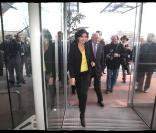 Rachida Dati arrive à Strasbourg. 30/01/09