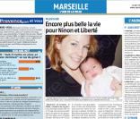 Aurélie Vaneck a présenté sa petite Liberté dans La Provence dans son édition du 2 février 2009