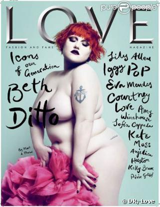 Beth Ditto en couverture du magazine Love 
