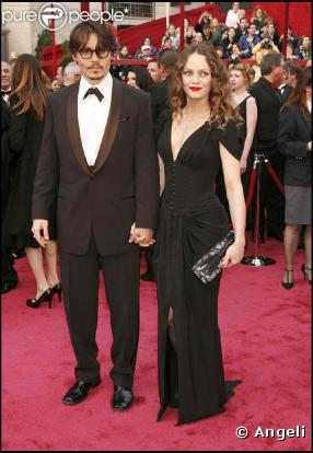 Johnny Depp et Vanessa Paradis en 2008. Le couple, toujours très discret, cultive un look glam-retro irrésistible.