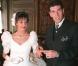 Zinedine Zidane et sa femme Véronique, en 1994, le jour de leur mariage à Bordeaux 